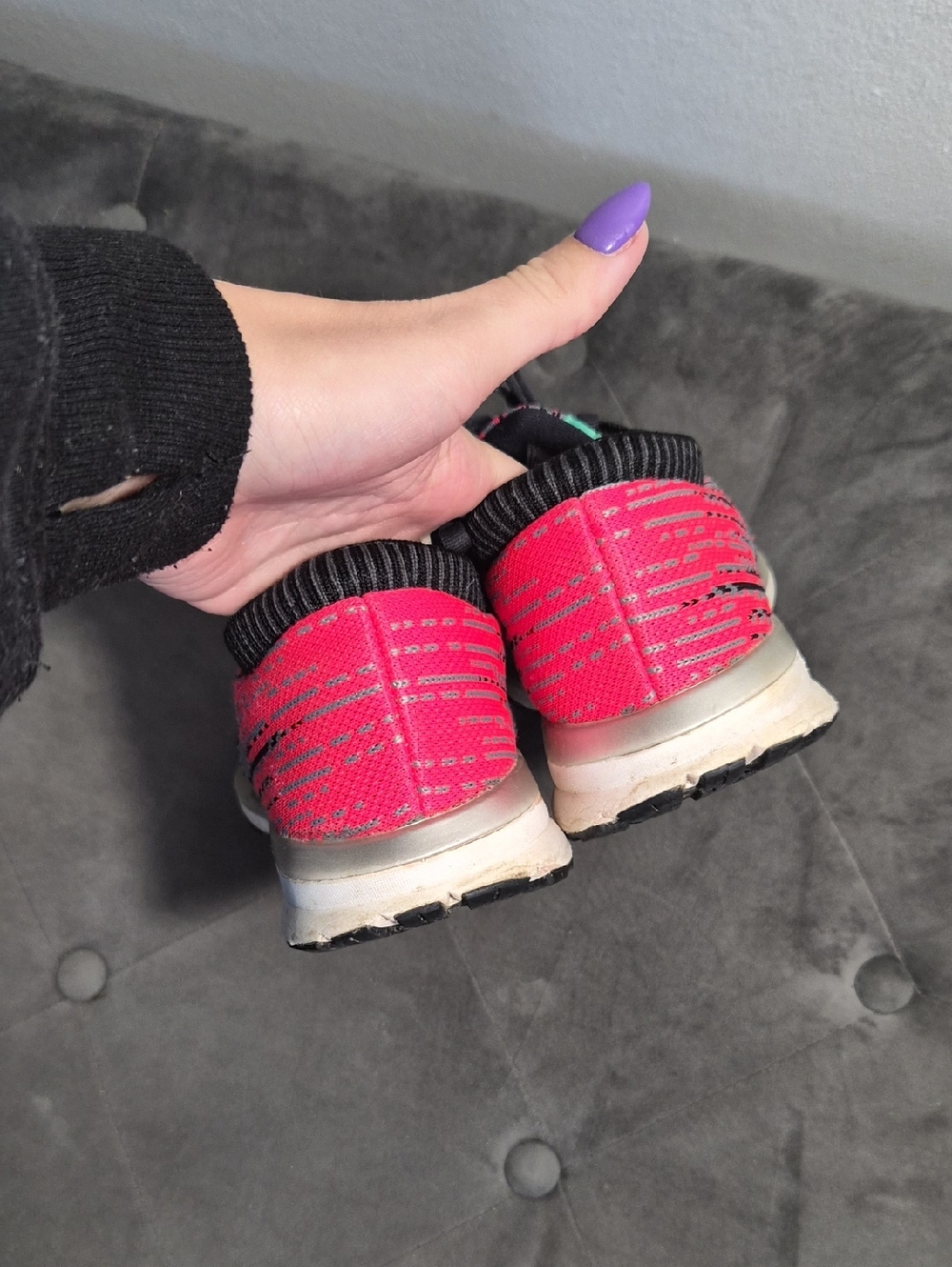 Brooks Women’s Sneakers Size 7 Black & Pink Running Shoes - Picture 7 of 11